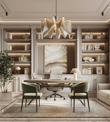 دکوراسیون اتاق مدیریت به سبک کلاسیک
