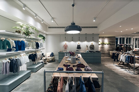 طراحی و دکوراسیون مغازه پوشاک,نمونه هایی برای دکوراسیون مغازه پوشاک,دکوراسیون مدرن مغازه پوشاک