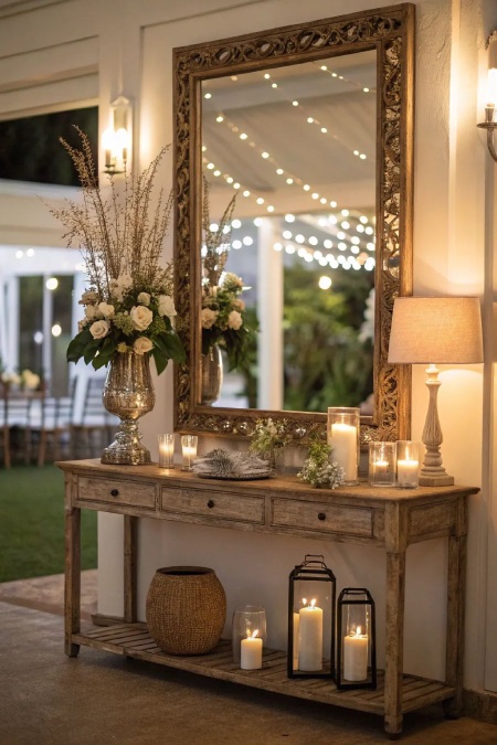 ایده های خلاقانه برای تزیین میز کنسول