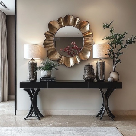 تزیین میز کنسول بر اساس فضا