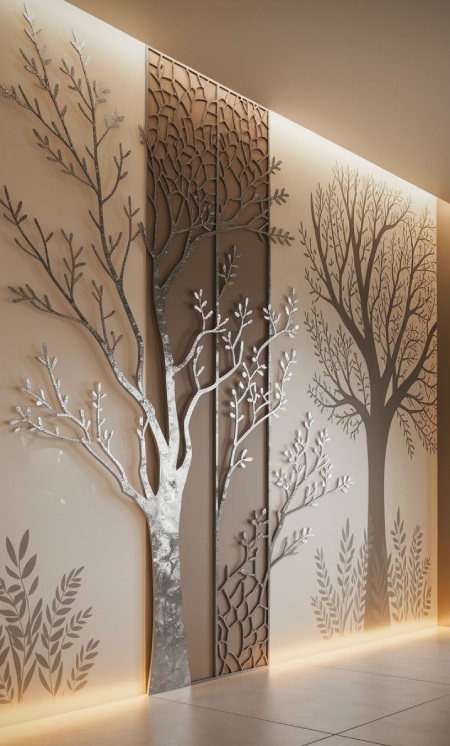 مدل های دیوارپوش های خلاقانه برای سالن پذیرایی دیوارپوش های هوشمند و تعاملی