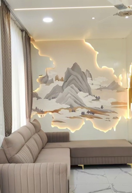 دیوارپوش های هنری و سفارشی انتخاب دیوارپوش خلاقانه در سالن پذیرایی