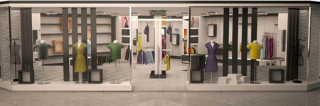 مدل دکوراسیون و چیدمان ویترین مغازه لباس فروشی,دکوراسیون ویترین مغازه