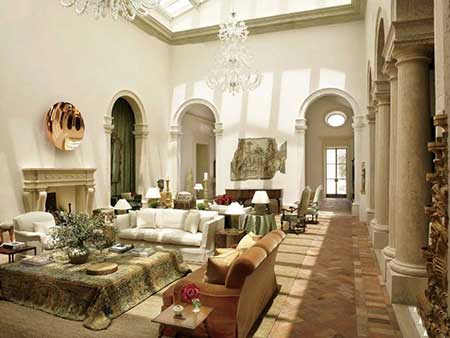 دکوراسیون ایتالیایی اتاق نشیمن, تصاویر طراحی خانه ایتالیایی, فضای داخلی خانه های سبک ایتالیایی