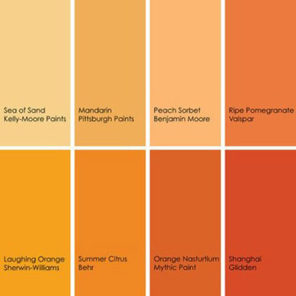 اصول دکوراسیون پاییزی, استفاده از رنگ نارنجی در دکوراسیون