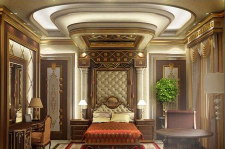 اتاق خواب های سلطنتی, چیدمان اتاق خواب های کلاسیک