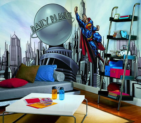 تزیین اتاق پسرها با پرچسب سوپرمن