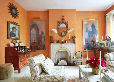 بهترین رنگ ها در دکوراسیون,تاثیر ترکیب رنگ زرد و نارنجی در دکوراسیون خانه