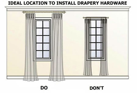 نکاتی برای انتخاب و نصب پرده,اصول نصب پرده مناسب