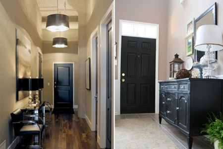 ویژگی کارکردن درب های سیاه در خانه,شیک ترین رنگ های درب داخلی