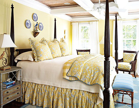 دکوراسیون اتاق خواب به رنگ تابستانی,بهترین رنگ برای دکوراسیون اتاق خواب