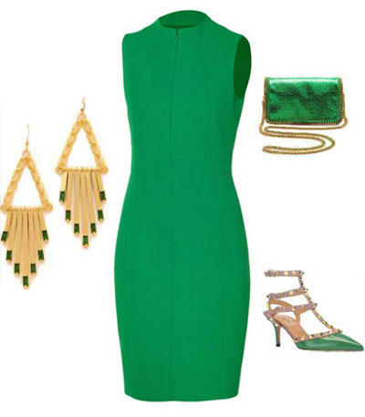مدل لباس رنگ سال ,لباس های سبز مجله Elle