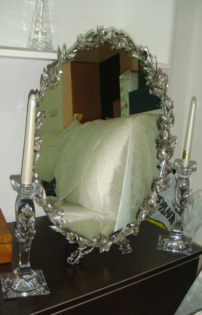 مدل آینه شمعدان, آینه وشمعدان