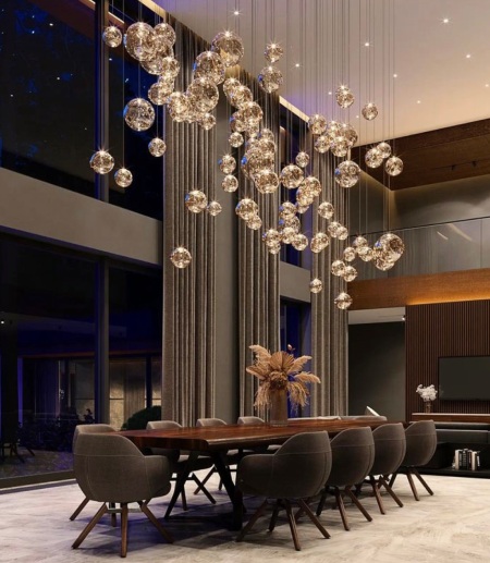 شیک ترین لوسترهای مدرن برای سقف های بلند لوسترهای شیک و مدرن برای سقف های بلند