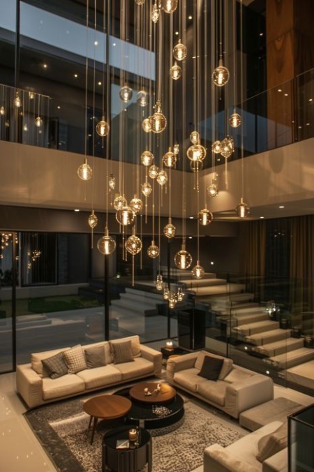 لوسترهای مدرن برای سقف های بلند مدل لوسترهای مدرن برای سقف های بلند