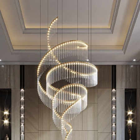 مدل لوسترهای مدرن برای سقف های بلند شیک ترین لوسترهای مدرن برای سقف های بلند