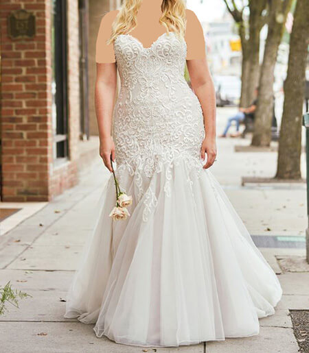 مدل لباس عروس خانم های درشت اندام,جدیدترین مدل لباس عروس برای افراد چاق,تصاویری از مدل لباس عروس