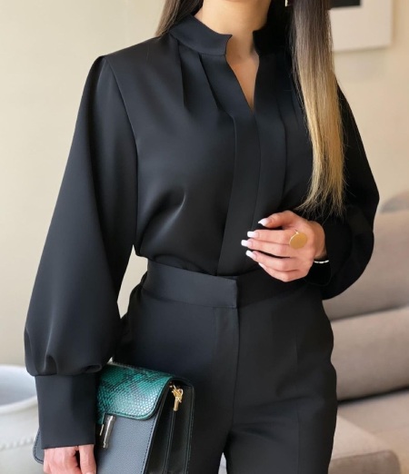 شیک ترین مدل های شومیز زنانه یقه ۳ سانت