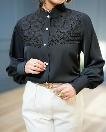 شومیز زنانه یقه ۳ سانت