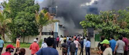 آتش‌سوزی در کارخانه مواد شیمیایی هند،اخبار حوادث،خبرهای حوادث