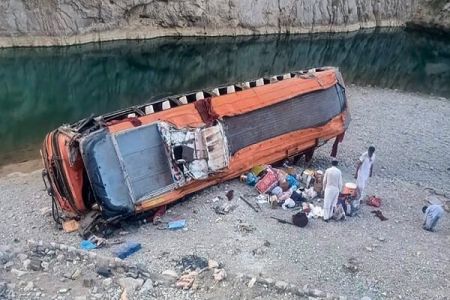 واژگونی اتوبوس در پاکستان،اخبار حوادث،خبرهای حوادث