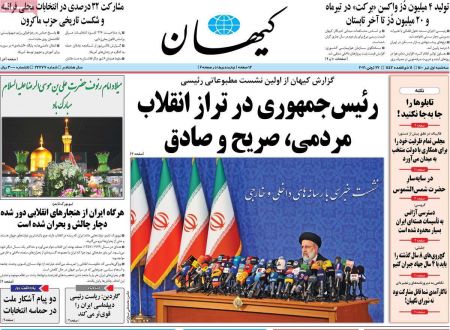 عناوین روزنامه ها, روزنامه های امروز عناوین روزنامه ها, روزنامه های امروز