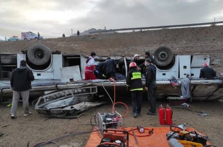 راننده اتوبوس مسافران واژگون شده جاده هراز،اخبار حوادث،خبرهای حوادث