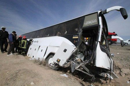 واژگونی اتوبوس در جاده سمنان،اخبار حوادث،خبرهای حوادث