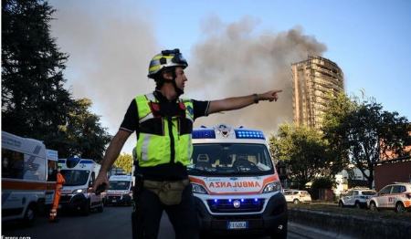   آتش سوزی در یک برج,اخبارگوناگون,خبرهای گوناگون 