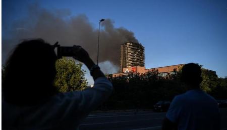   آتش سوزی در یک برج,اخبارگوناگون,خبرهای گوناگون 