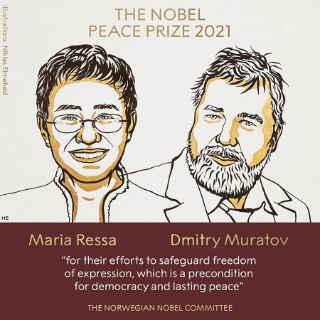 جایزه صلح نوبل ۲۰۲۱،اخبار بین الملل،خبرهای بین الملل