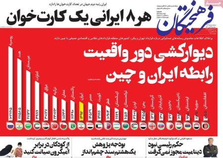  عناوین روزنامه ها, روزنامه های امروز