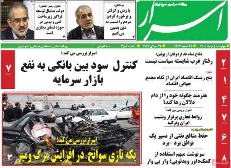 عناوین روزنامه ها, روزنامه های امروز عناوین روزنامه ها, روزنامه های امروز
