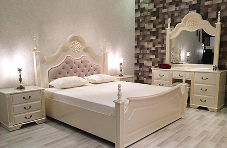 سرویس خواب ترکیبی چوب و پارچه تخت خواب چستر چیست, تخت خواب چستر, تخت خواب ترکیبی چوب و پارچه