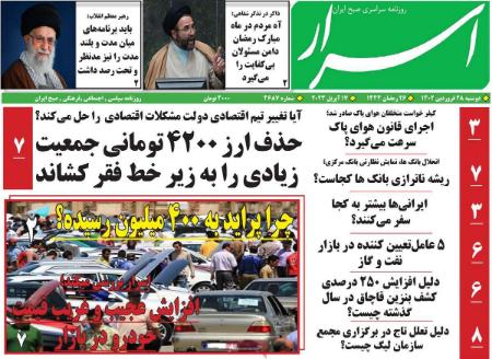 عناوین روزنامه ها, روزنامه های امروز عناوین روزنامه ها, روزنامه های امروز