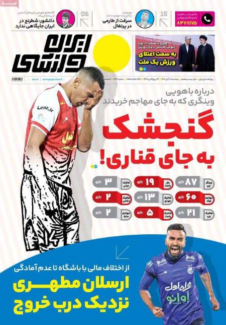 تیتر روزنامه ها،روزنامه های ورزشی تیتر روزنامه ها،روزنامه های ورزشی
