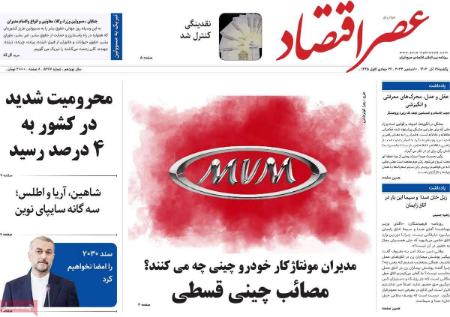 تیتر روزنامه ها،روزنامه های سیاسی و اقتصادی