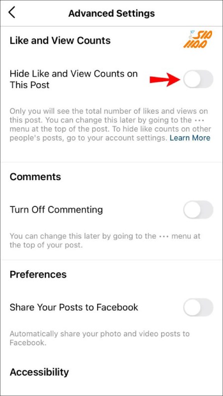 مخفی کردن لایک‌ها بعد از اشتراک ‌گذاری پست-2