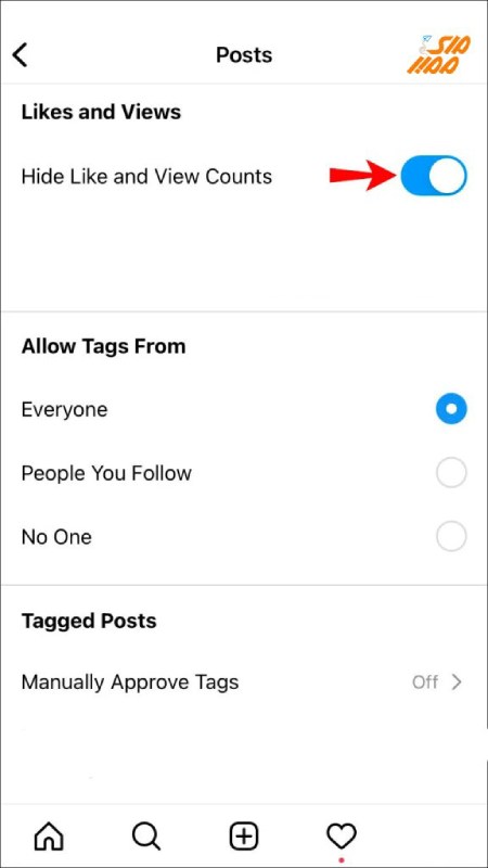 مخفی کردن لایک در پست-3