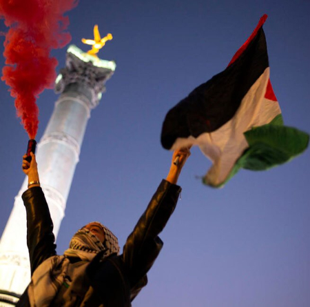 عکسهای جالب,عکسهای جذاب,تظاهرات هزاران نفر از حامیان فلسطین در شهر پاریس 