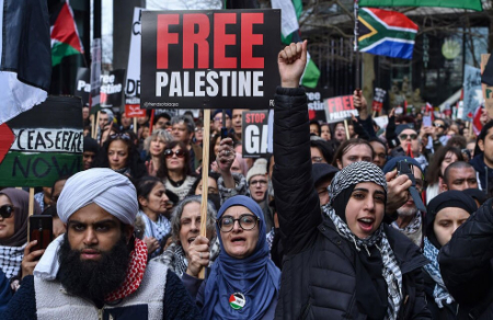 عکسهای جالب,عکسهای جذاب,راهپیمایی هفتگی حامیان فلسطین در شهر لندن