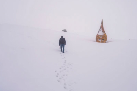 عکسهای جالب,عکسهای جذاب,بارش سنگین برف در کوه 