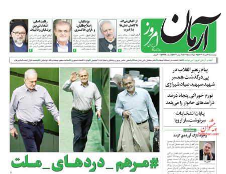 عناوین روزنامه ها, روزنامه های امروز عناوین روزنامه ها, روزنامه های امروز