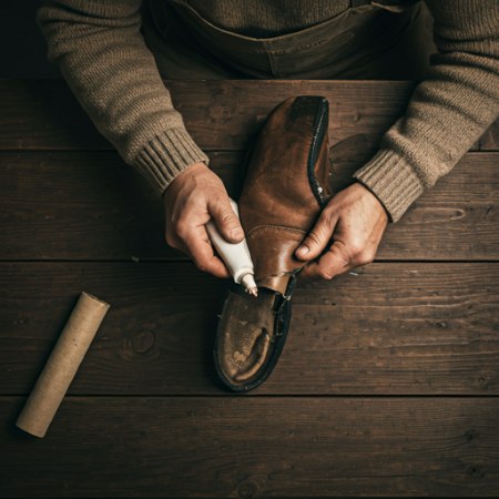 تعمیر کفش با اسفاده از چسب تعمیر کفش با اسفاده از چسب