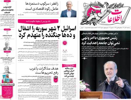 تیتر روزنامه ها،روزنامه های سیاسی و اقتصادی