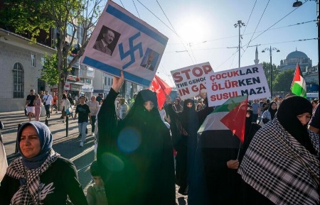 عکسهای جالب,عکسهای جذاب,تظاهرات ضداسرائیلی حامیان فلسطین
