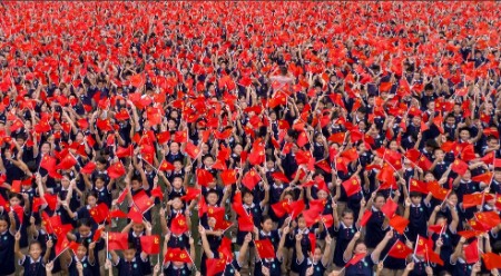 عکسهای جالب,عکسهای جذاب,جشن دانش آموزی هفتادوپنجمین سالگرد پیروزی انقلاب کمونیستی چین 
