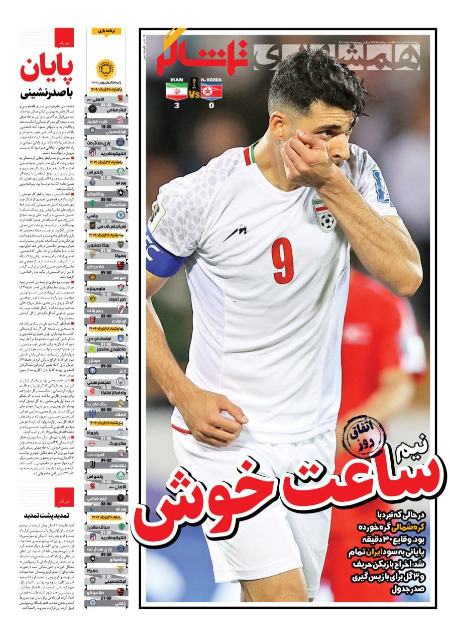 تیتر روزنامه ها،روزنامه های ورزشی