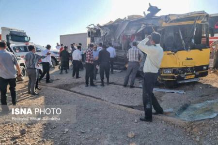 عکس خبری،حادثه مرگبار تصادف اتوبوس دانشجویان سمنانی