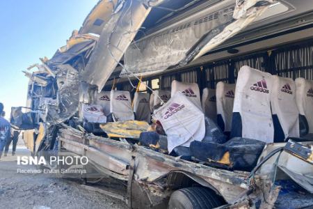 عکس خبری،حادثه مرگبار تصادف اتوبوس دانشجویان سمنانی